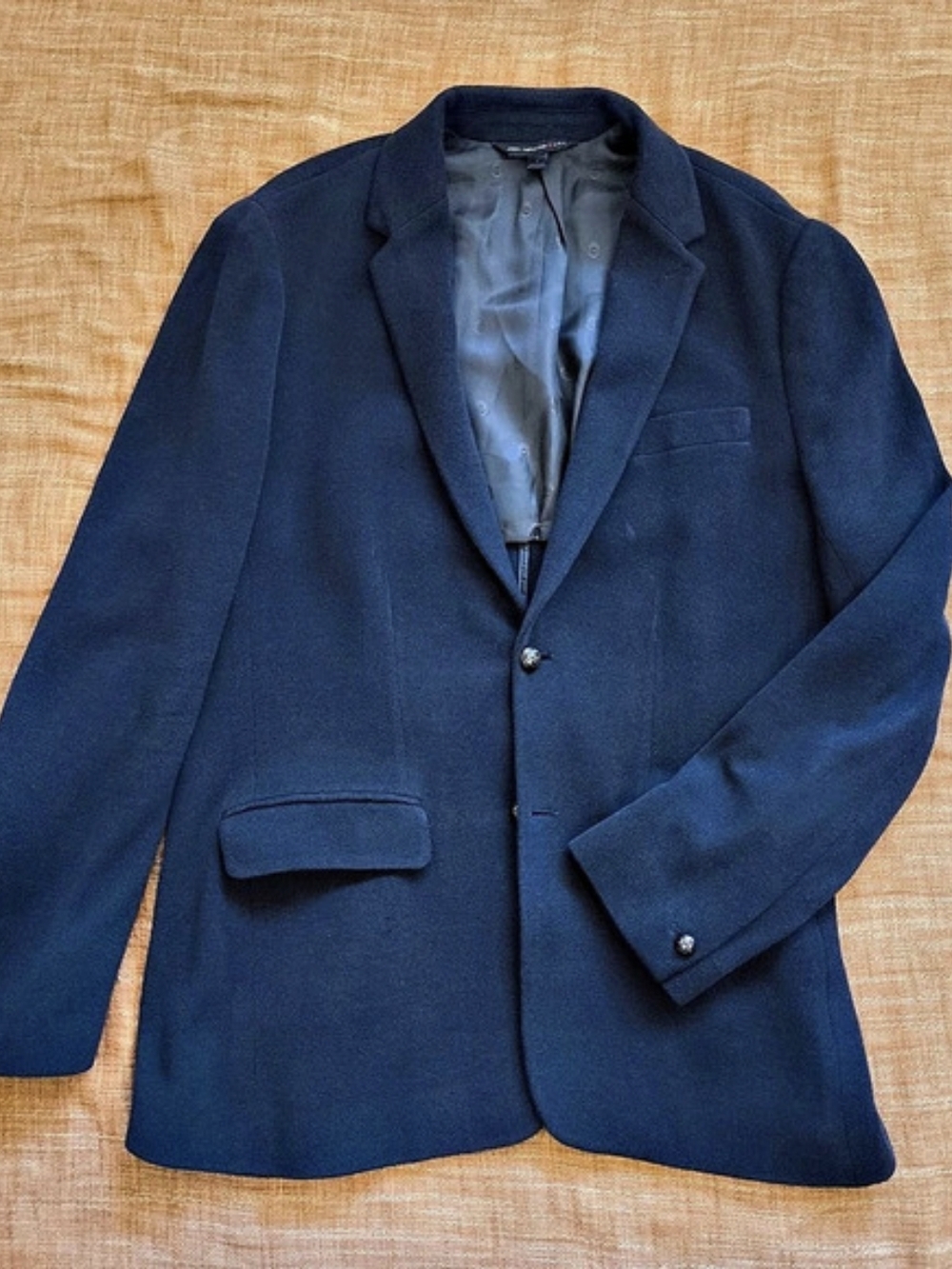 John Varvatos USA Navy Knit Crest Button Unstructured Cardigan Coat Men's Size L - Picture 6 of 16